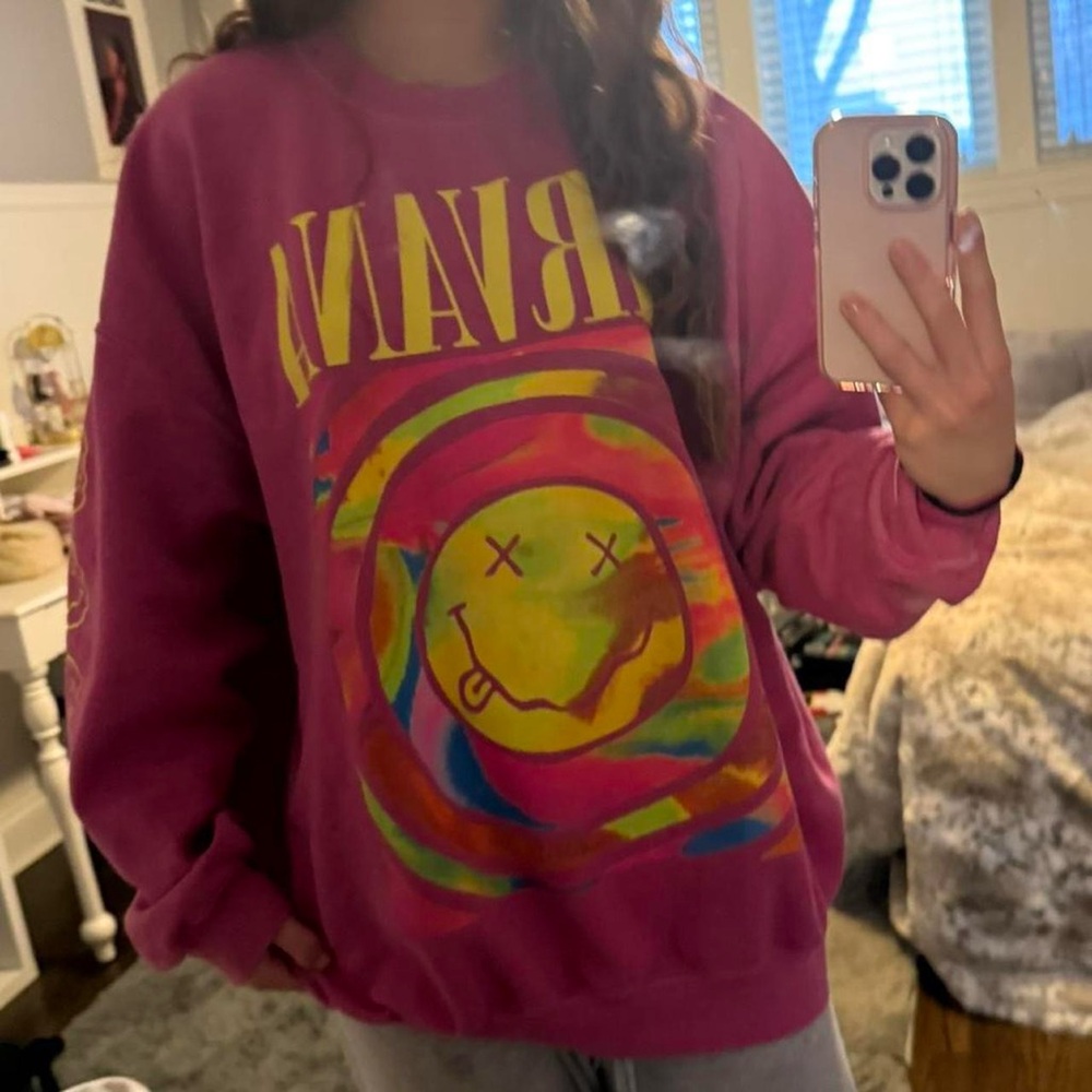 Pink Nirvana Graphic Sweatshirt